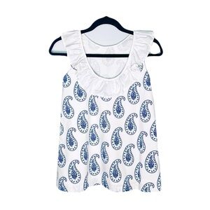 Petit Peony Girls Paisley 100% Cotton Mini Tunic Dress 8Y with lining